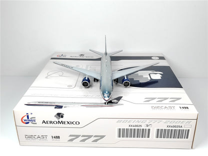 1:400 JC Wings AEROMEXICO BOEING B777-200ER Passenger Airplane Diecast Model