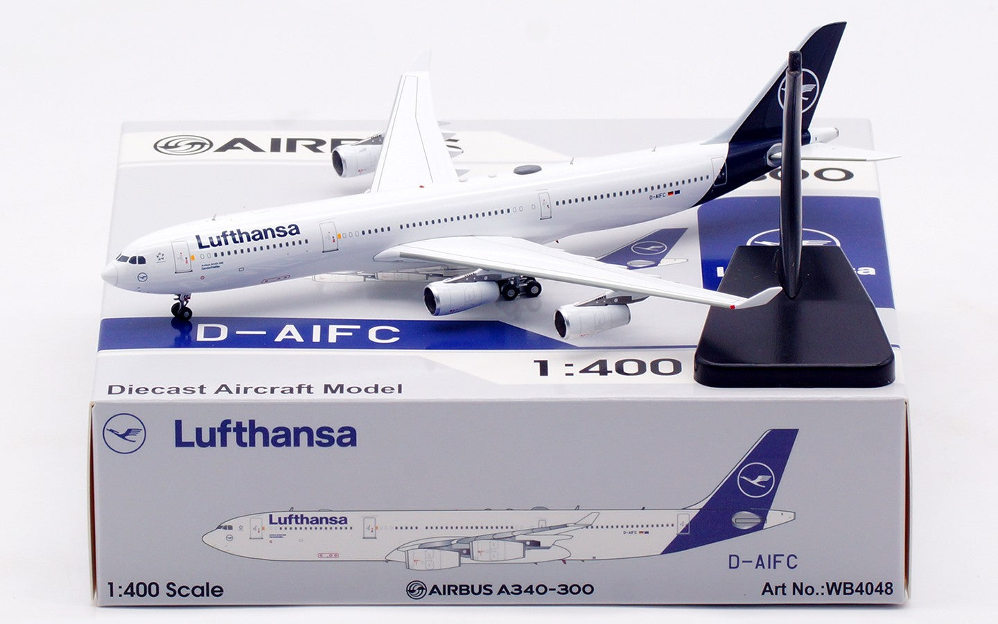 1:400 Aviation Lufthansa AIRBUS A340-300 Passenger Plane Aircraft Diecast Model