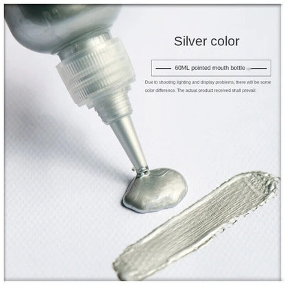 Acrylic Paint 60ml Gold Metallic Color DIY Waterproof Statuary Coloring Pigments