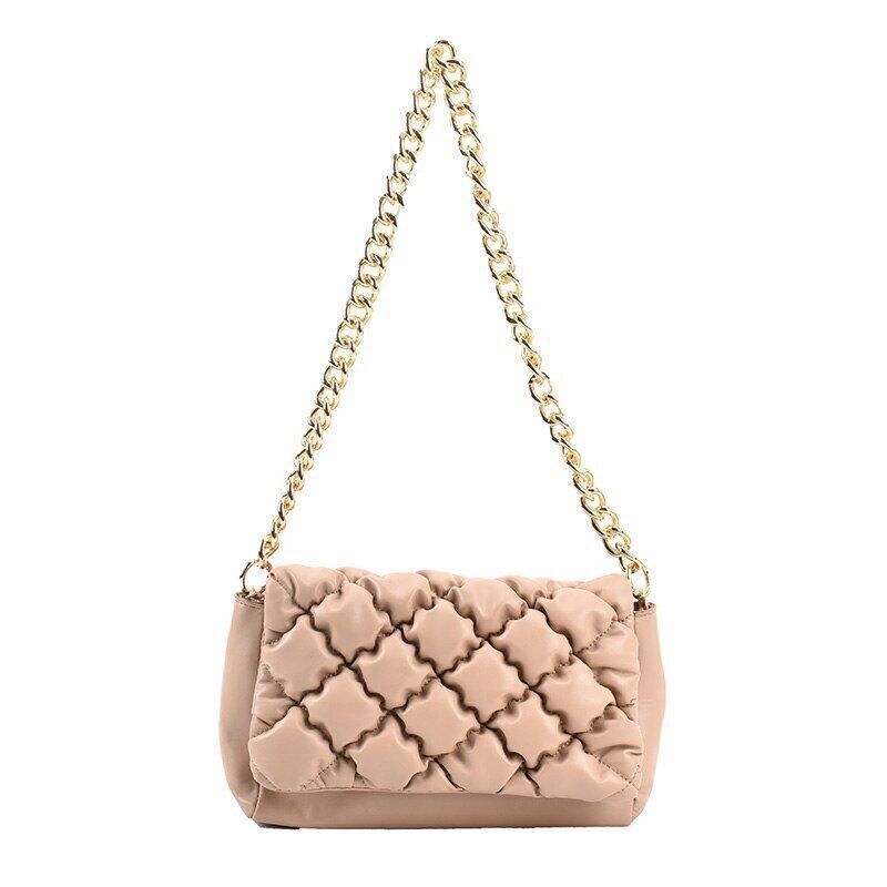 2022 Shoulder Bags Woman Leather Brand Handbag Gold Woman Shoulder Bag