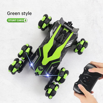 Six-wheel stunt car spray drift four-wheel drive remote control off-road light-5