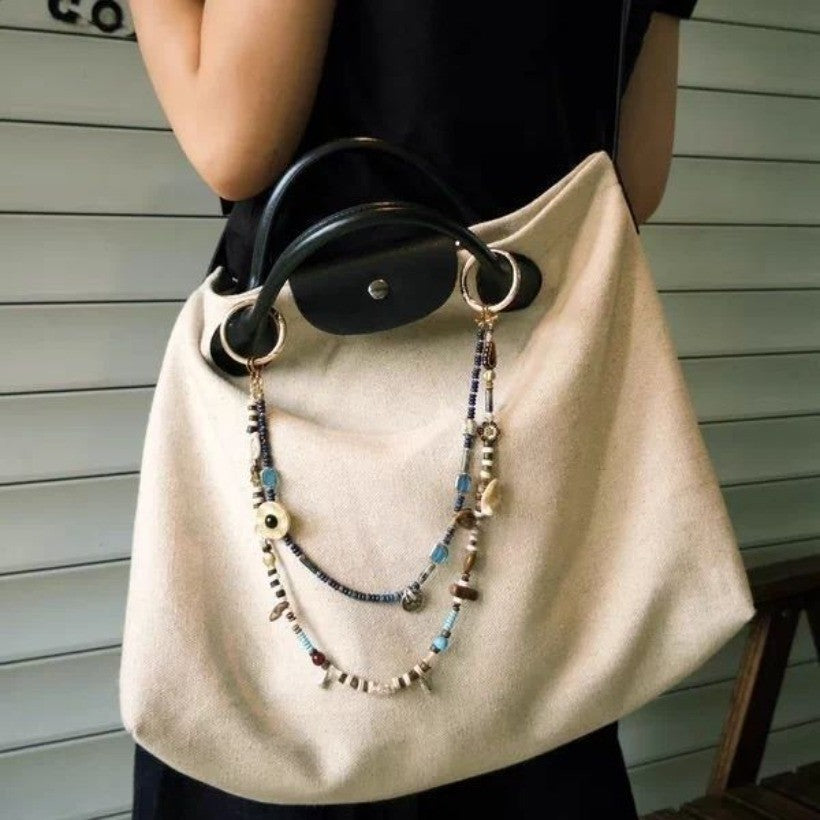Vintage Beaded Bag Charm Retro Niche High-End Purse Chain Pants Chain