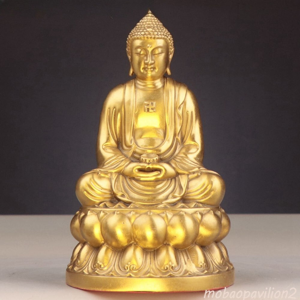 8" 20cm New Copper Sakyamuni Buddha Statue Gautama Buddha Tathagata