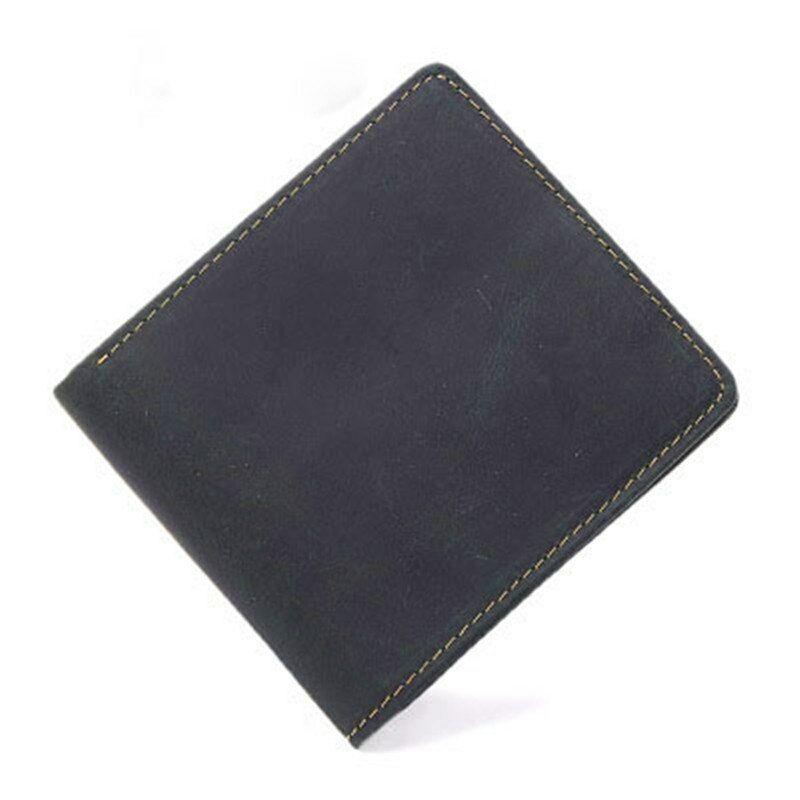 Leather Card Clamps Men's Wallet Card&ID Holder Bag Purse Cash Clip Billfold Bag