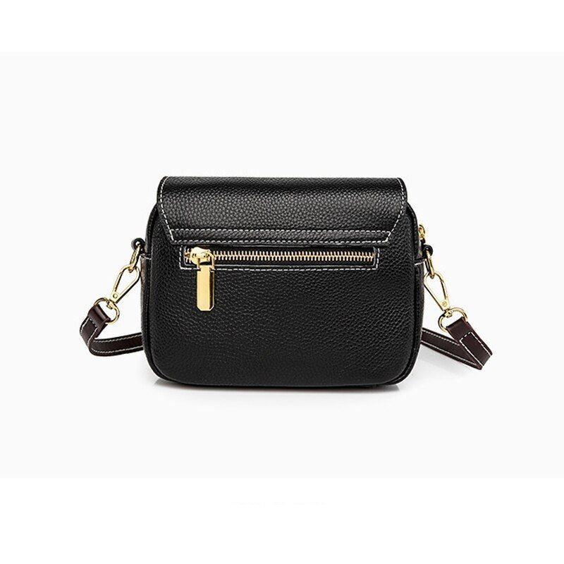 Fashion Bag Shell Sling Handbag Genuine Leather Vintage Shoulder Purse 19*15*7CM