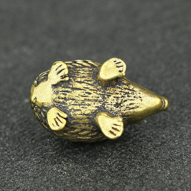 Brass Hedgehog Statue Small Hedgehog Statue Home Decoration Animal Statue