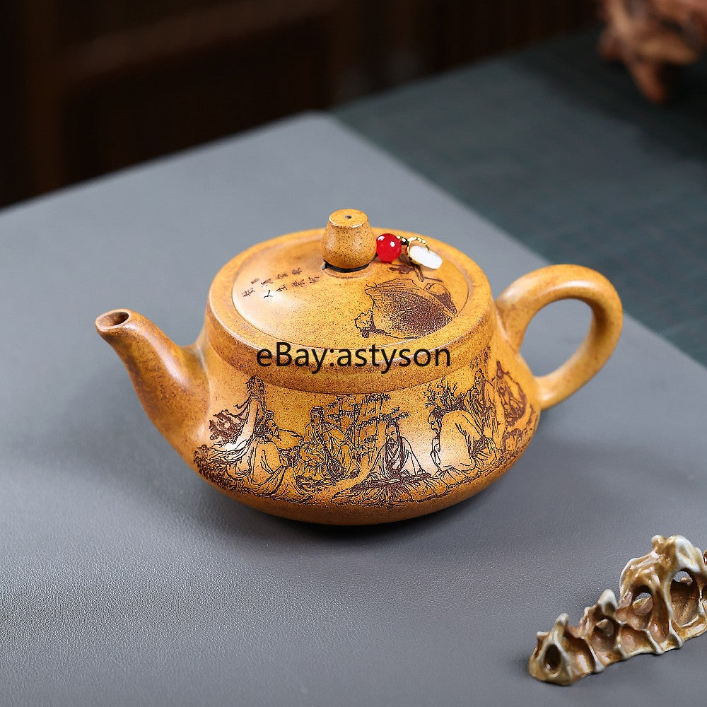 Handmade Tea Pot True Yixing Zisha Duan Clay Master Pot with Certificate Paper