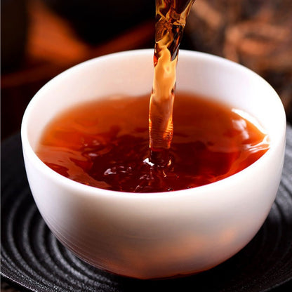 357g Ripe Pu'er Tea Cake Bingdao Laopuer Ancient Tree Yunnan Compressed Tea