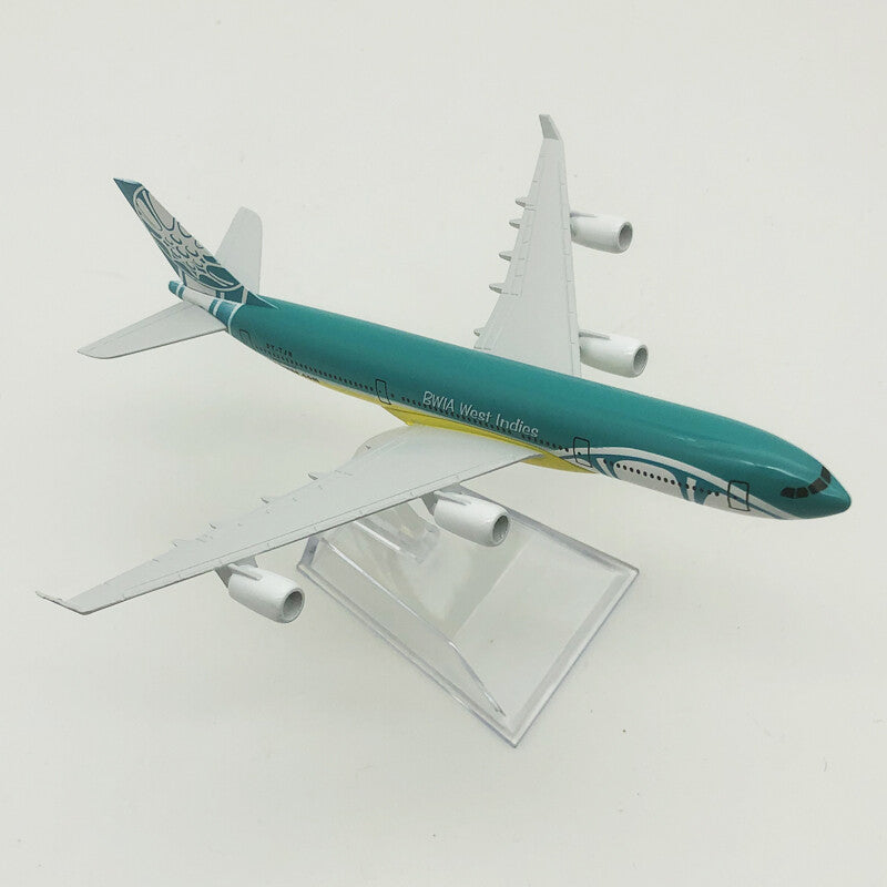16cm BWIA West Indies Airbus A340 Passenger Airplane Diecast Aircraft Model