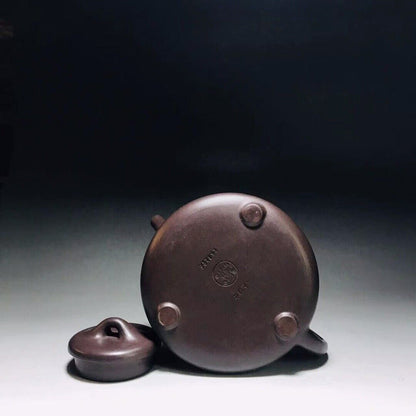 Chinese Yixing Zisha Clay Handmade Exquisite Teapot （子冶石瓢 底款：金鼎商标）