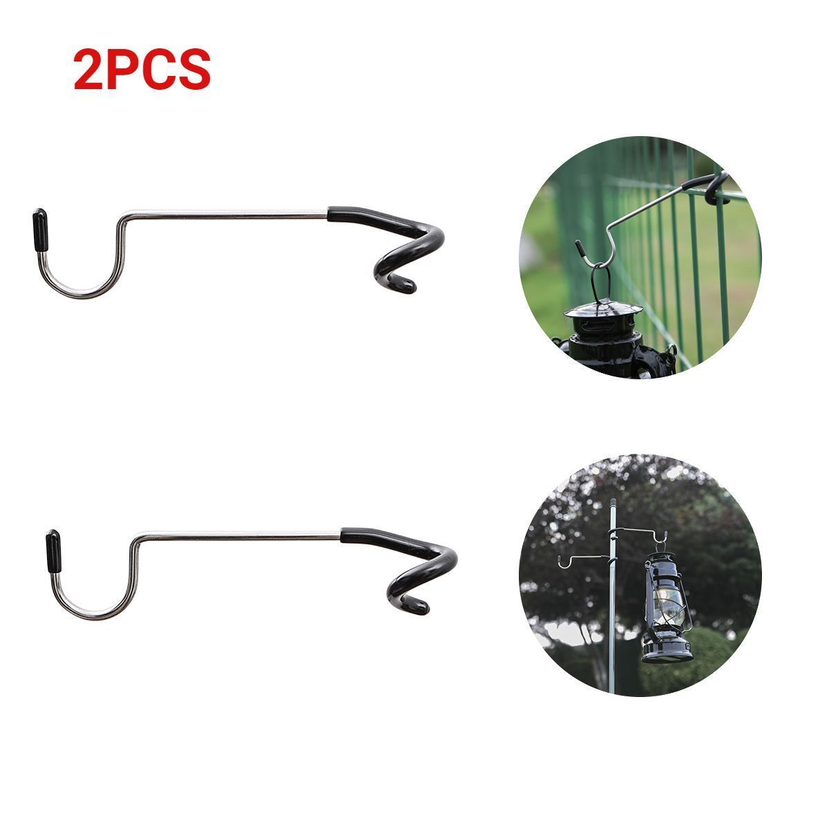 Stainless Steel Light Stand Holder Hooks Portable Tent Pole Lamp Hanger Hunting