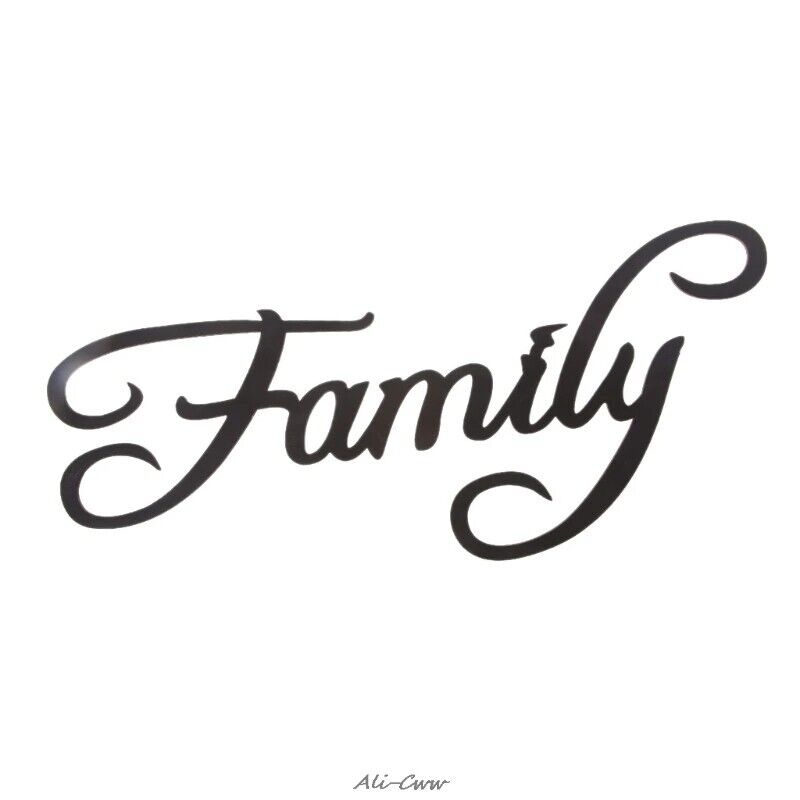 Wall Decal Family Letter Word Wood Hanging Sign Sticker Room Home Decor Ornament