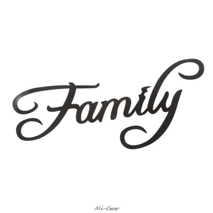 Wall Decal Family Letter Word Wood Hanging Sign Sticker Room Home Decor Ornament