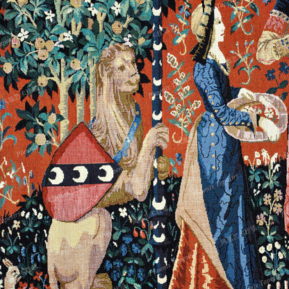 I heard that women and unicorns weave wall hangings with a height of 55 x a width of 41 inches of tissue paper-