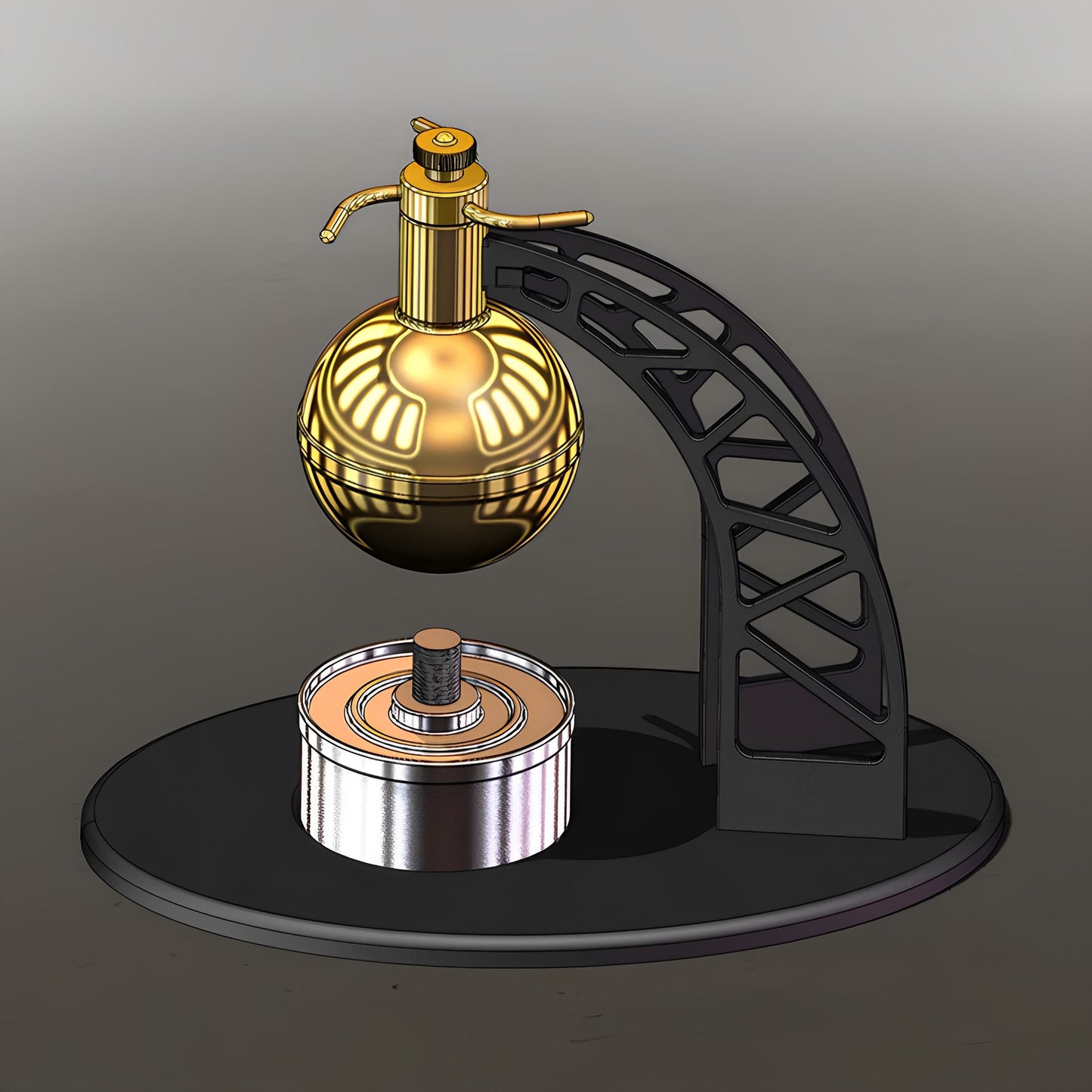 15CM Steam Engine Steam Rotating Flying Ball ZFY-01 Copper $ Aluminum Model