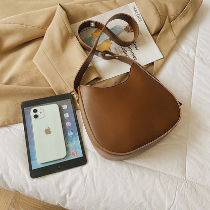 Synthetic Leather Shoulder Bag Handbag Crossbody Bag Vintage Messenger Purse 1PC