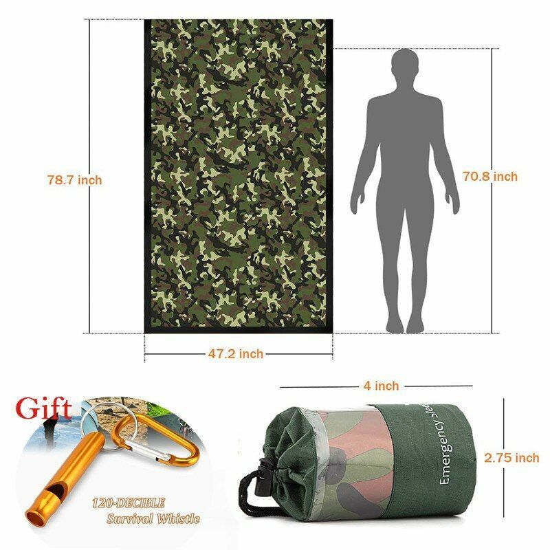 Sleeping Bag Thermal Outdoor Life Bivy Emergency Warm Waterproof Mylar First Aid