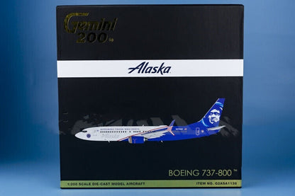 1:200 GeminiJets Alaska BOEING 737-800 Passenger Airplane Diecast Aircraft Model