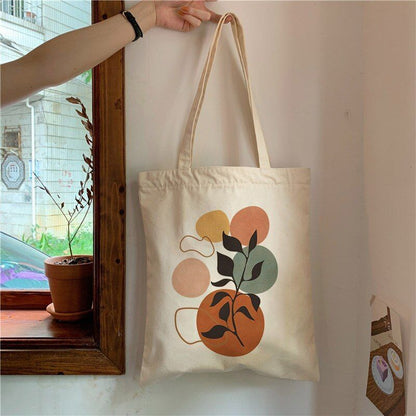 Retro Canvas Tote Bag Handbag Fashion Shoulder Bag Large Student Book Bags Linen
