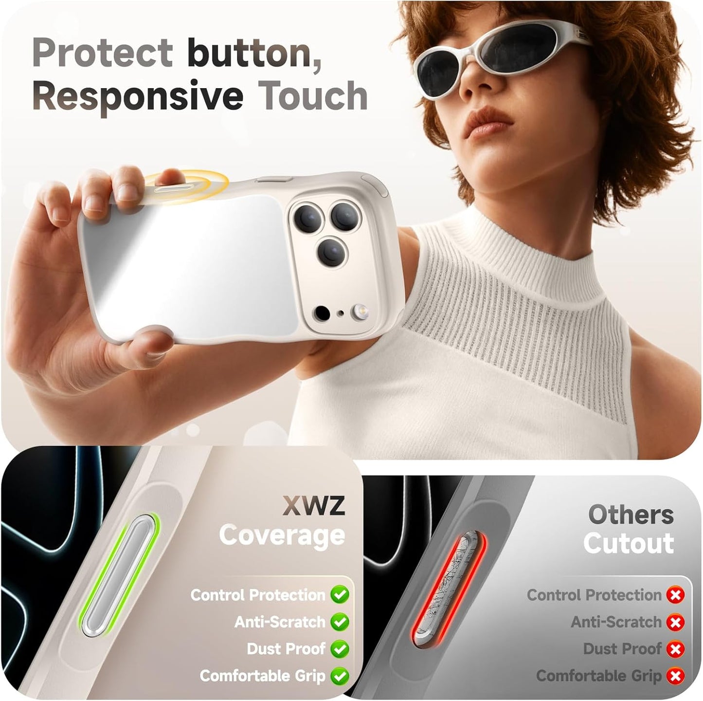 For Iphone 17 Pro Case for Women Girls,【Compatible with Magsafe】,【Camera Control