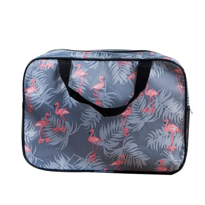 Oxford Makeup Bag Zipper Bird/Cactus Print Cosmetic Lipstick Organizer Travel