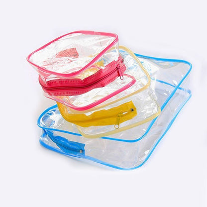 Waterproof PVC Cosmetic Bag Travel Transparent Makeup Storage Purse 6*18*12 CM