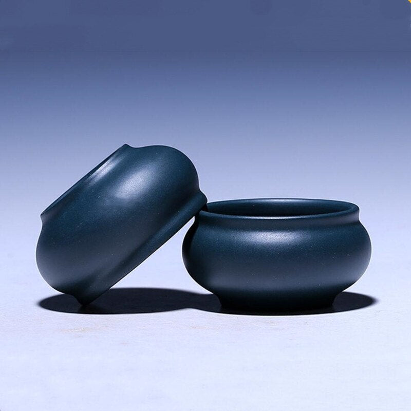 2pcs/lot 1.8" Yixing Handmade Purple Clay Teacup Travel Meditation Authentic Cup