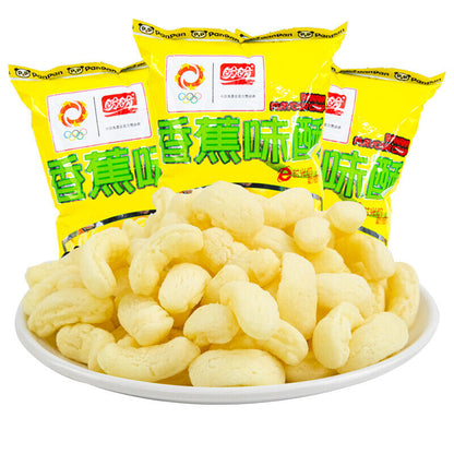 盼盼香蕉味酥膨化食品休闲零食 Panpan Banana Flavor Crisp Puffed Food Casual Snack