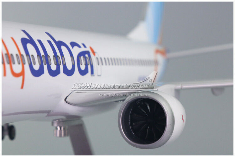 47CM 1:80 Flydubai BOEING 737 MAX8 Passenger Airplane Landing gears Resin Model