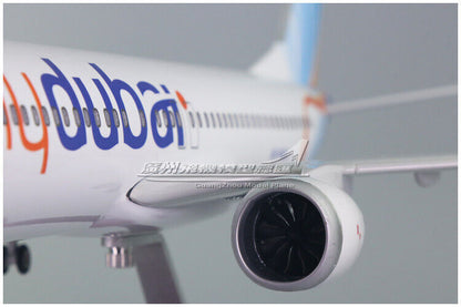 47CM 1:80 Flydubai BOEING 737 MAX8 Passenger Airplane Landing gears Resin Model