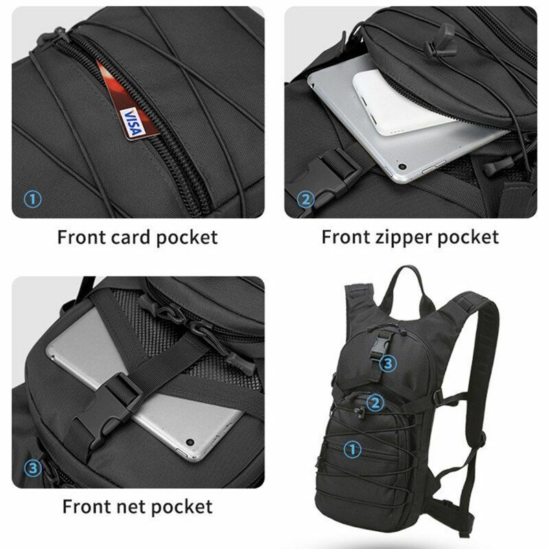 15L Tactical Backpack 800D Oxford Hiking Outdoor Cycling Camping Bag 45*24*12 CM