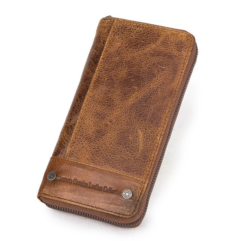 Wallets Genuine Leather Card Holder Purse Zipper Wallet Fashion Clutch Bag 1 PC