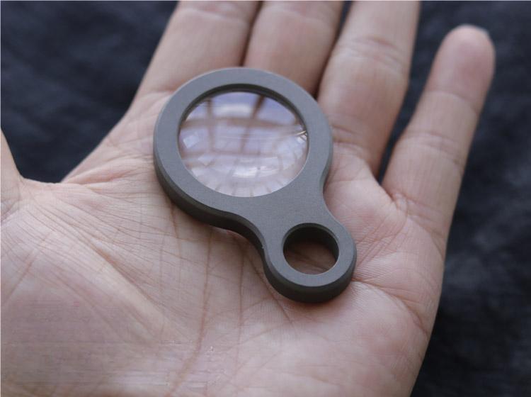 EDC Titanium Alloy Magnifier Glass Convex Lens Outdoor Portable Multi Tool