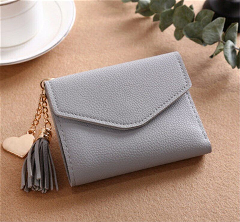 Women Wallet Purse Cash Clip Billfold Card Clamps Female Mini Handbag Coin Purse