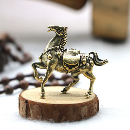 Brass Horse Figurine Statue Animal Figurines Toys House Desktop Decoration New