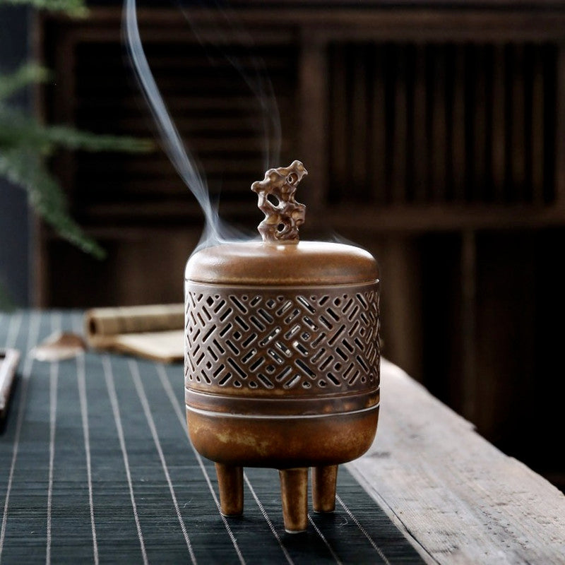 Chinese Ceramic Incense Burner Sandalwood Incense Burner Tea Ceremony Zen Censer