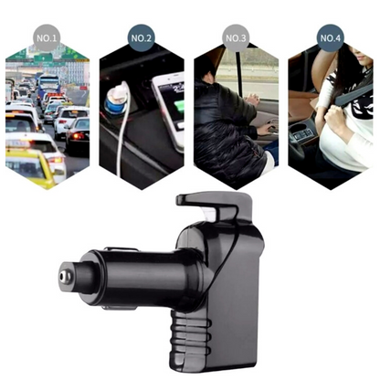 Martillo de Seguridad Emergencia Cortador de Cinturon Ventana Vidrio Carro Coche