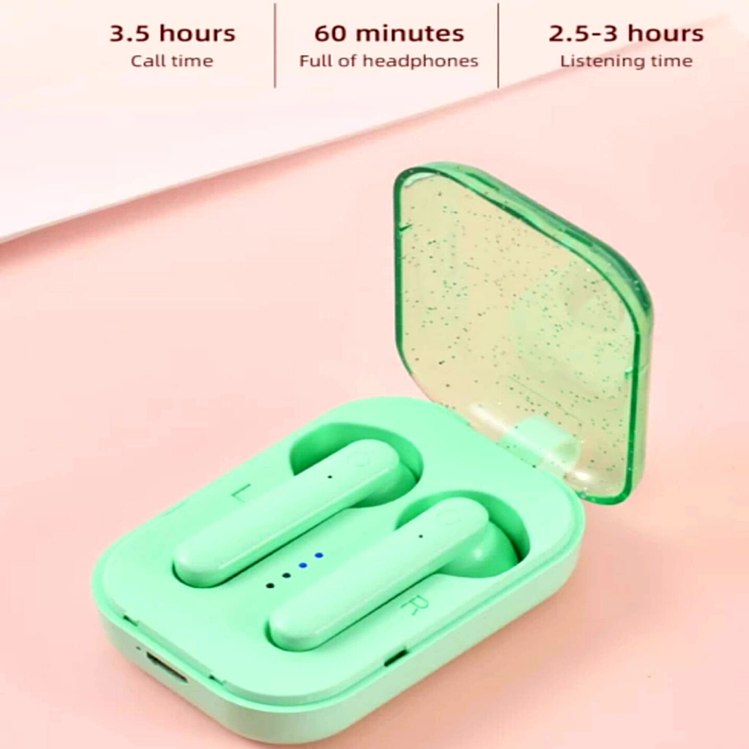 keychain Wireless Bluetooth Headphones Mini Portable Earbuds in-ear Candy Girl