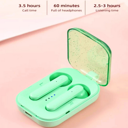 keychain Wireless Bluetooth Headphones Mini Portable Earbuds in-ear Candy Girl