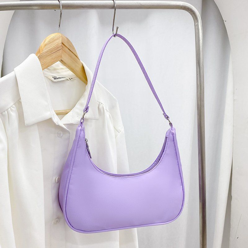 Nylon Underarm Shoulder Purse Canvas Small Shoulder Bag Clutch Handbag Polyester