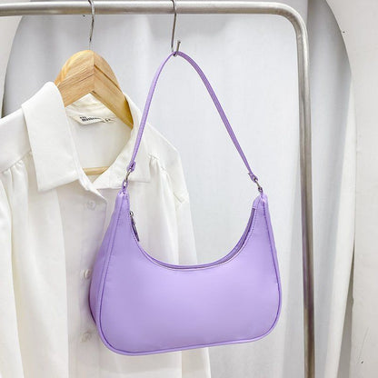 Nylon Underarm Shoulder Purse Canvas Small Shoulder Bag Clutch Handbag Polyester