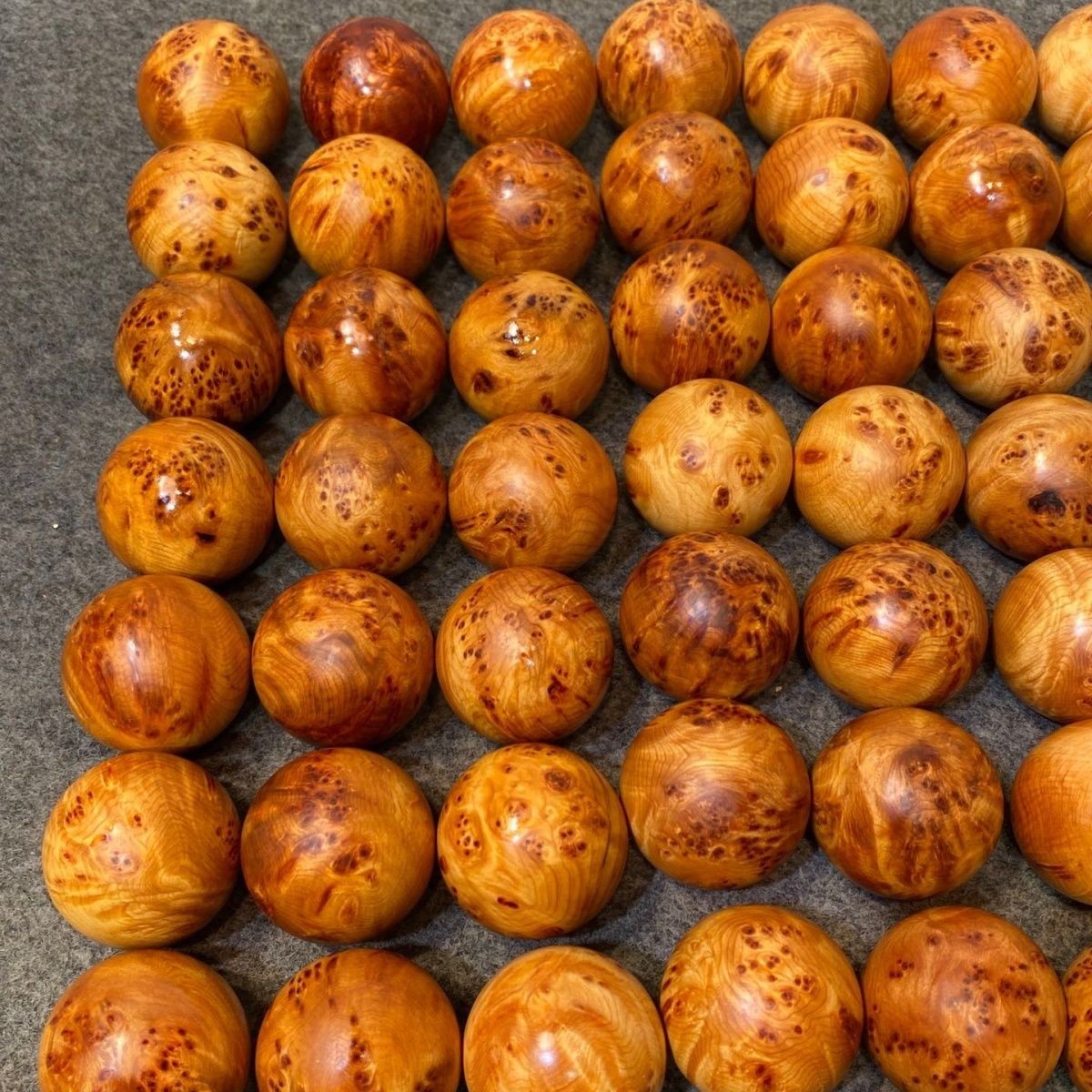 Thuja Cypress Burl Health Balls Massage Balls Solid Wood Pair