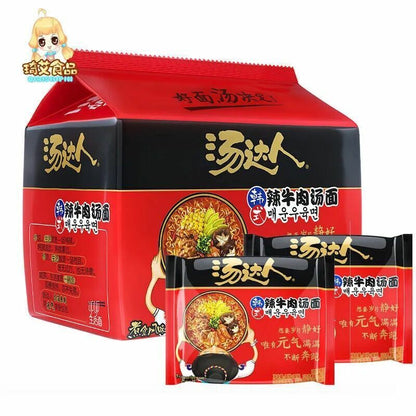 5PCs Tongyi Chinese Food Snack Instant Noodles 统一方便面 汤达人 豚骨面五连包 different flavor
