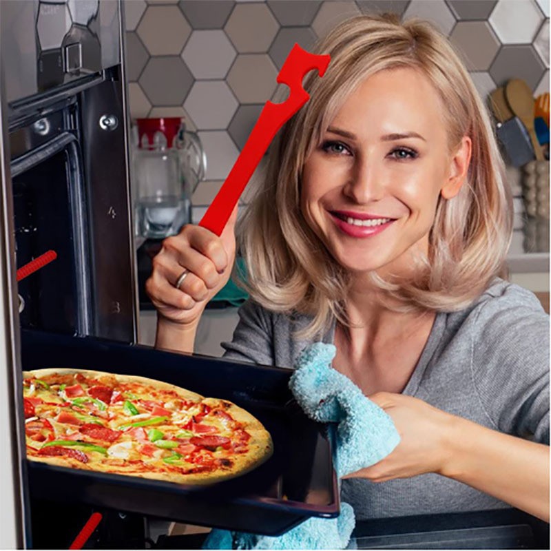 Kitchen Oven Push Pull Rod Air Fryer Silicone Baking Creative Kitchen Utensils