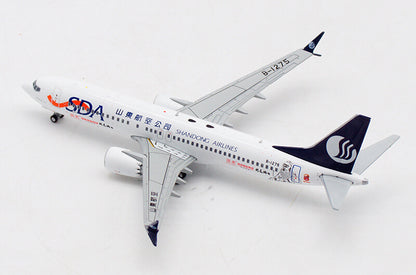 JC Wings SDA Shandong Airlines B737-8MAX B-1275 1：400 plane Pre-builded Model