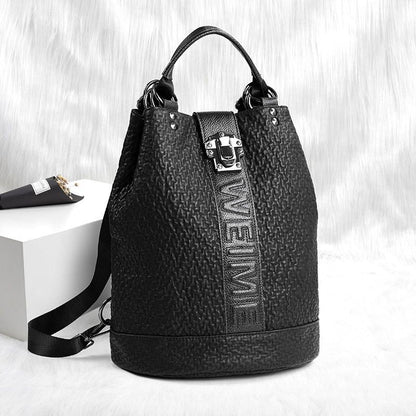 Sequins Leather Laptop Backpack Personality Lock Anti Theft Travel Back Pack 1PC