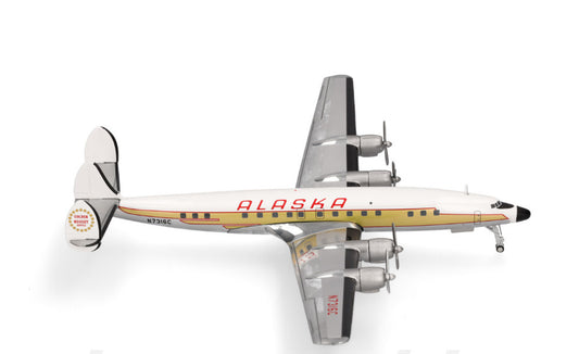 1:200 Herpa ALASKA Lockheed L-1649 Passenger Airplane Diecast Aircraft Model