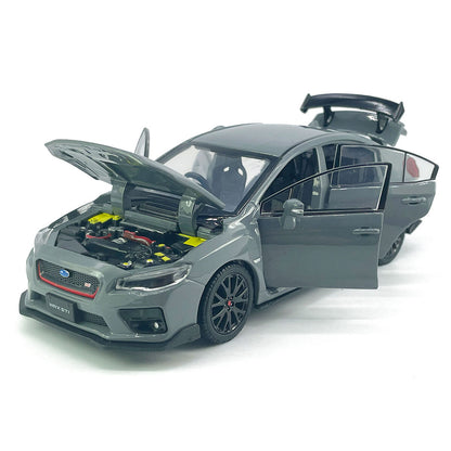 1/32 Scale Subaru WRX STI Model Car Toy Cars Diecast Kids Toys for Boys Gray