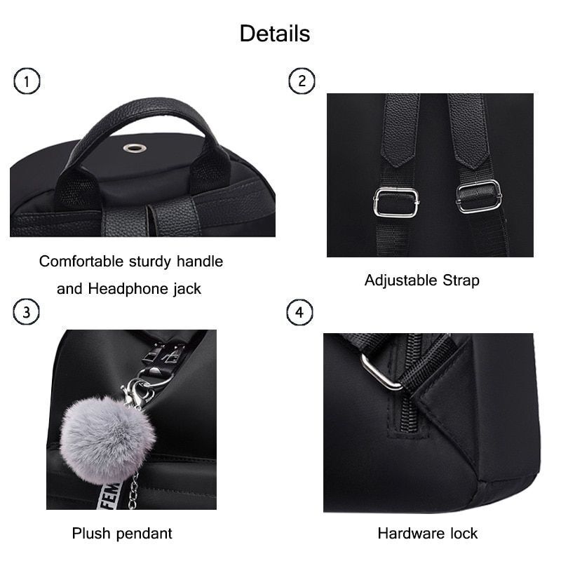 Oxford Backpacks Waterproof Shoulder Traveling School Bags Retro School 20-35 L