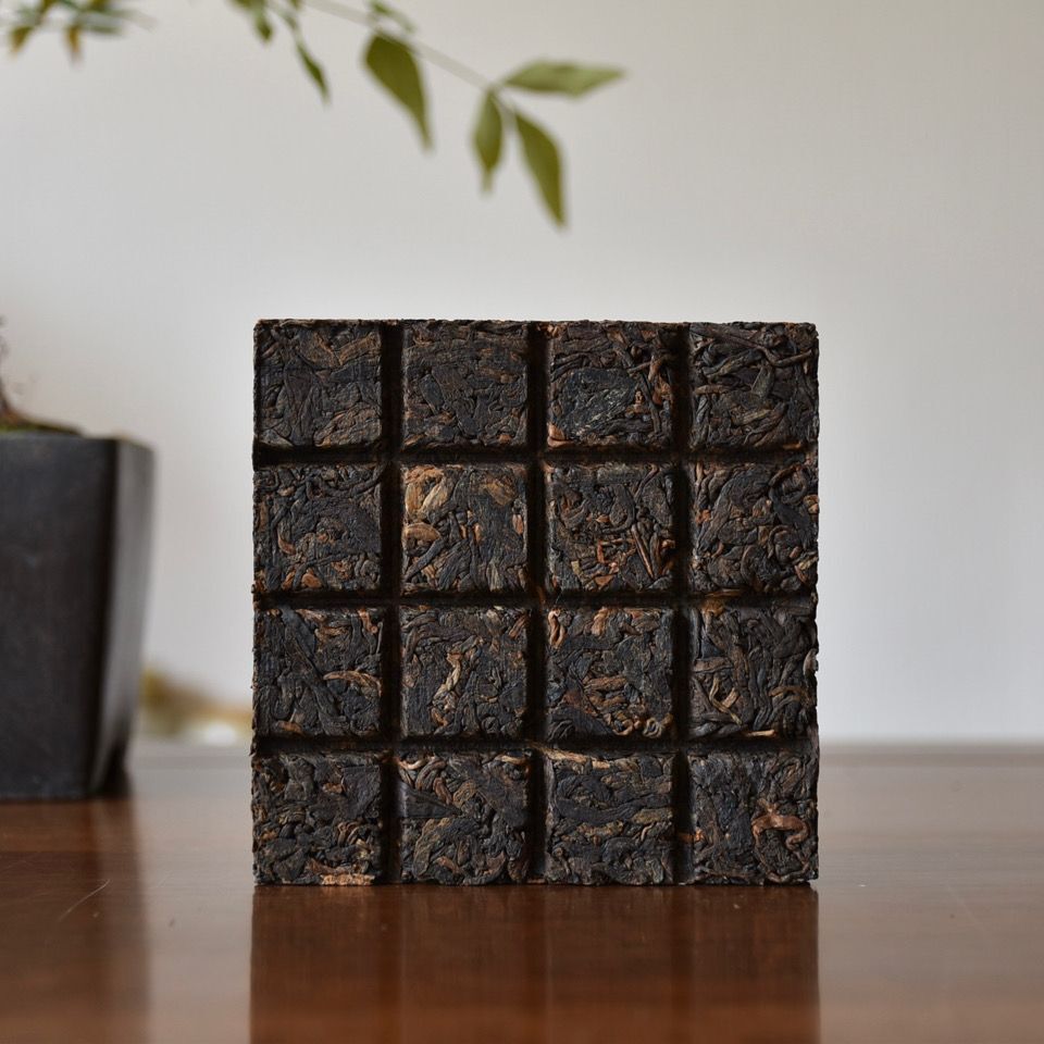 MENGKU Brand Mu Ye Chun San Nian Chen Pu-erh Tea Brick 2021 60g Ripe Aged Pu'er
